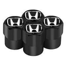 Захисні металеві ковпачки на ніпель, золотник автомобільних коліс із логотипом Xonda Хонда — чорні