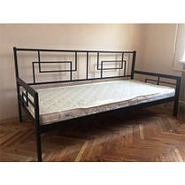 Софа Квадро метал чорний оксамит 80 * 190 (Метал-Дизайн ТМ), фото 3