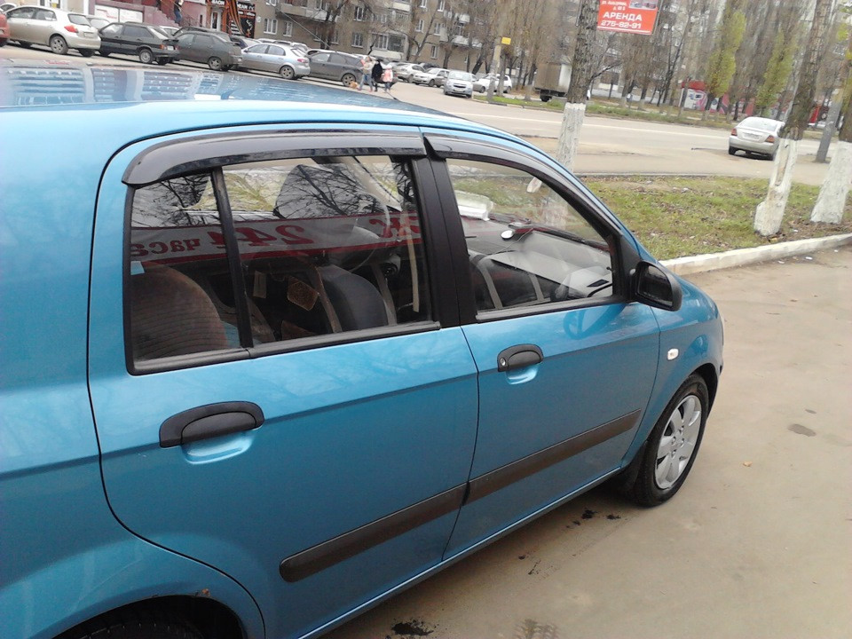 Дефлектори вікон (вітровики) Hyundai Getz 2002-2009 (Autoclover A067)