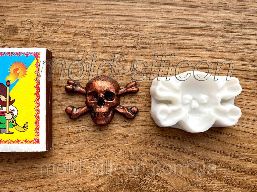 Силіконовий молд "Череп із кістками", фото 1