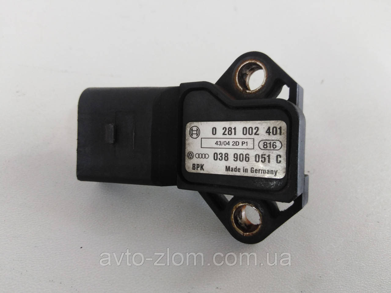 Датчик наддуву Volkswagen Golf 5, Passat B6, Touran, T5 2,0 — 2,5 TDI. 0281002401, 038906051C., фото 1