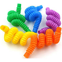 Іграшка-антистрес барвисті розкладні Попіт трубки, поп туб, фото 4