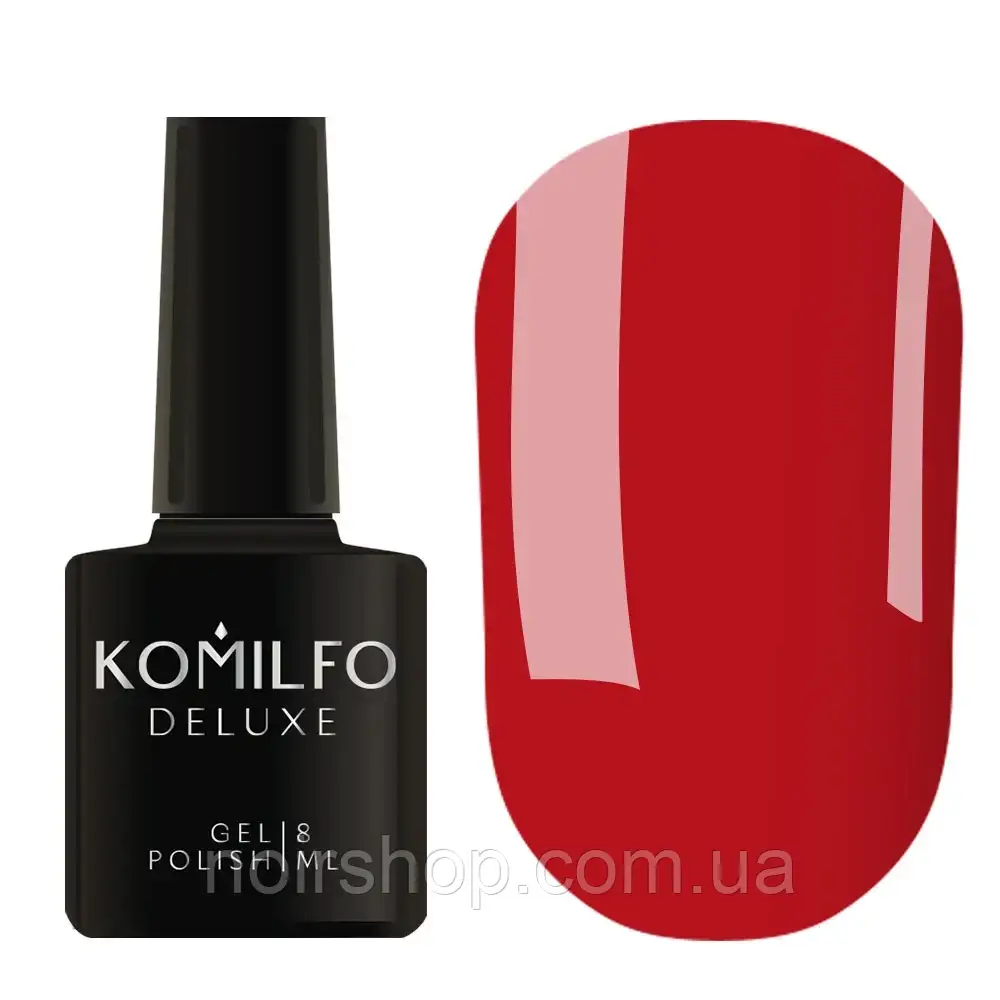 Гель-лак Komilfo Deluxe Series NoD315 (карміновий червоний, емаль), 8 мл