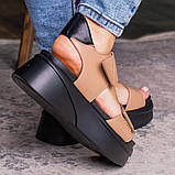 Жіночі сандалії Fashion Cheyenne 3060 40 розмір 25,5 см Бежевий, фото 3