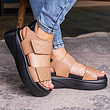 Жіночі сандалії Fashion Cheyenne 3060 40 розмір 25,5 см Бежевий, фото 4