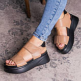 Жіночі сандалії Fashion Cheyenne 3060 40 розмір 25,5 см Бежевий, фото 6