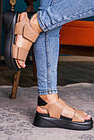 Жіночі сандалії Fashion Cheyenne 3060 40 розмір 25,5 см Бежевий, фото 7