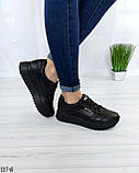 Жіночі шкіряні кросівки чорні Натуральна шкіра Демісезонні Осінь весна Розміри 40 41, фото 5