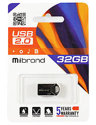 USB накопичувач 32Gb Mibrand Black Hawk (MI2.0/HA32M1B)