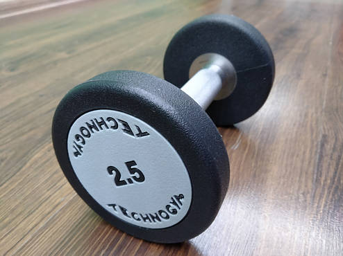 Гантель 2.5 кг цільна поліуретанова TECHNOGYM, фото 1