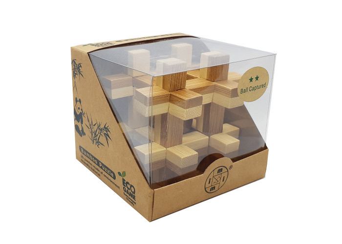 Головоломка з бамбука М'яч у клітці (Ball Captured), фото 1