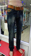 Брендовые мужские джинсы прямые с ремнем
