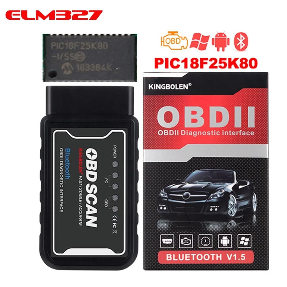 OBD SCAN V1.5 Kingbolen Bluetooth Діагностичний сканер pic18f25k80