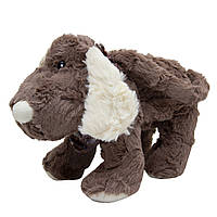 Мягкая игрушка собака-сумочка со светлыми ушами, 30 см, коричневый, полиэстер
