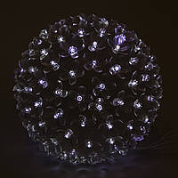 Светодиодная декорация светящийся шар, 19 см, 150л, белый, IP20