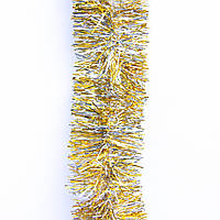 Новогоднее украшение мишура, 200x5 см, ПВХ, золотистый