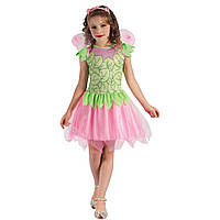 Детский карнавальный костюм фея, рост 110-120 см, розовый, вискоза, полиэстер