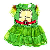 Детский карнавальный костюм черепашка-1, рост 110-120 см, зеленый, вискоза, полиэстер