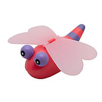 Игрушка заводная стрекоза Aohua, 6,5 см, розовый, пластик