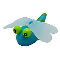 Игрушка заводная стрекоза Aohua, 6,5 см, голубой, пластик