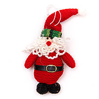Мягкая новогодняя фигурка Дед Мороз, 8,5 см, красный, текстиль