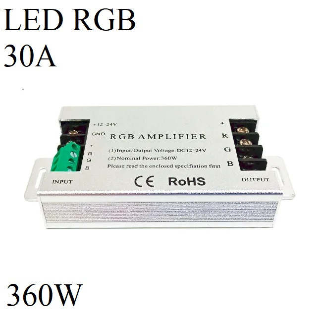 Підсилювач LED RGB Amplifier 30A 360W (10А на канал)