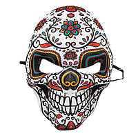 Карнавальная маска "Череп в цветочек", 18x26 см, полимер, огнестойкий