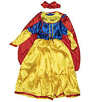Детский карнавальный костюм Белоснежка, 6 лет 115 см, желтый, полиэстер