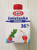 Вершки Smietanka Mlekovita 36% 500 мл, Польща