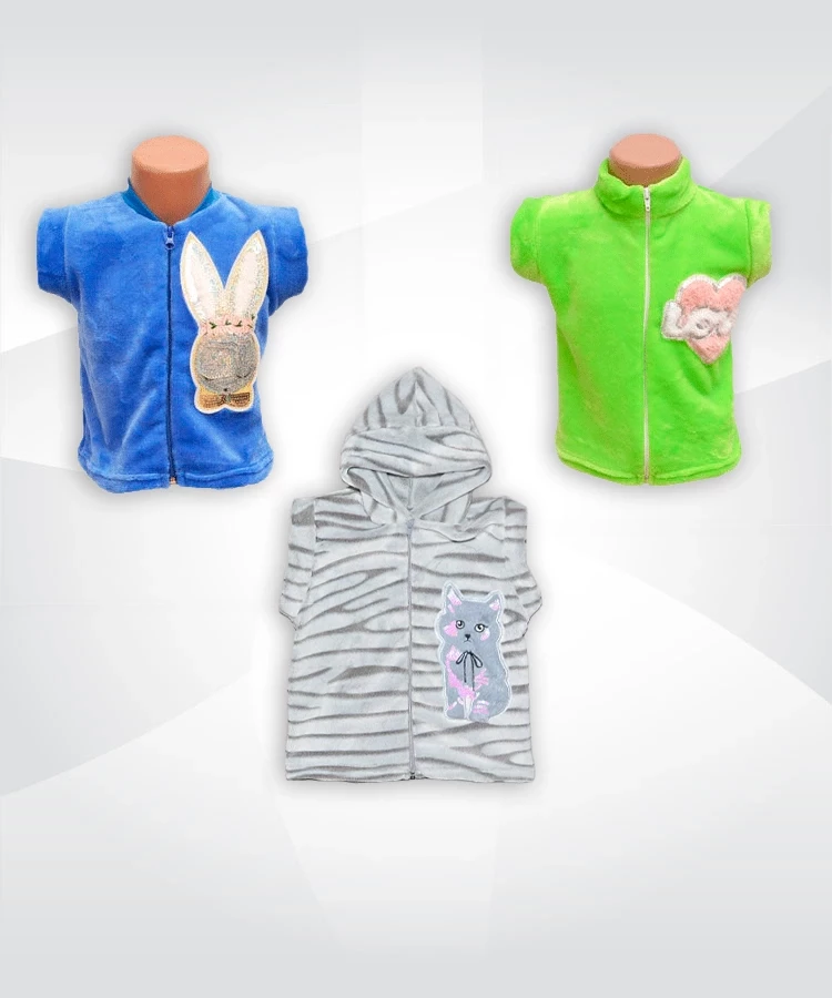 Жилетка махрова на кнопках для новонароджених 01252 вельсофт