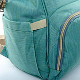 Рюкзак мультифункціональний для мам , м'ятний, фото 3