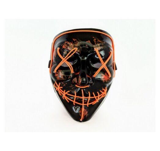 Неонова маска Purge Mask Судна ніч ABC Жовтогарячий