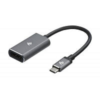 Переходник Type-C to DisplayPort, Alluminum, 0.2м 2E (2E-W1404)