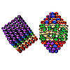 Магнитный конструктор головоломка Неокуб 216 шариков 5 мм цветной, фото 5