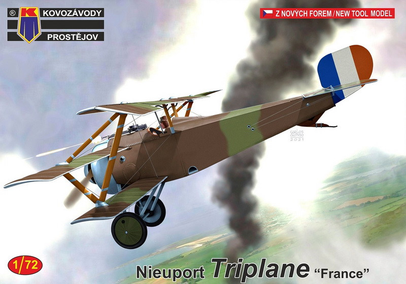 Пластикова модель 1/72 Kovozavody Prostejov 0256 француський винищувач Nieuport Triplane „France“