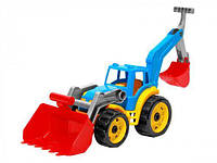 Игрушка трактор для детей, с двумя ковшами ТехноК (голубой) 3671