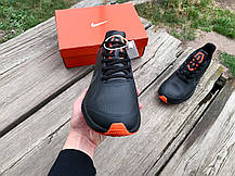 Чоловічі шкіряні кросівки Nike Zoom Guide 10 black orange чорні з жовтогарячим водонепроникні, фото 5