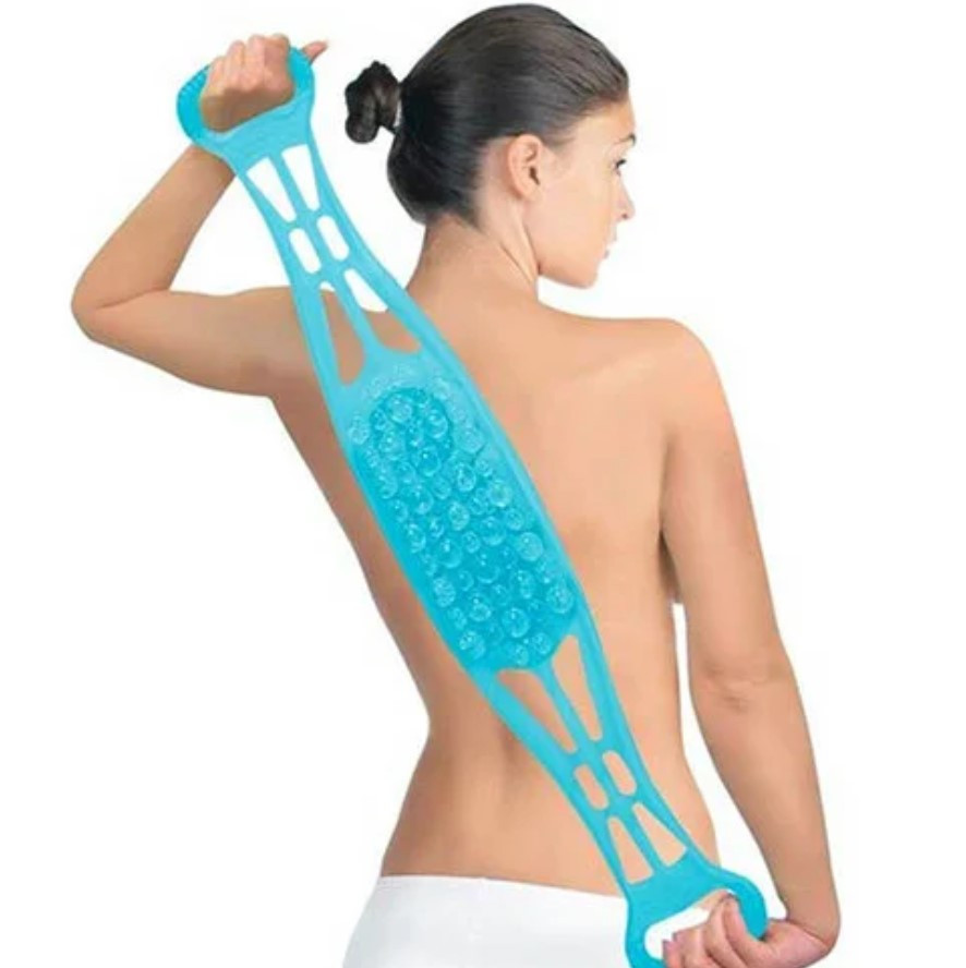 Двосторонній масажер-мочалка Dual Sided Back Scrubber, Силіконова мочалка для тіла