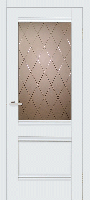 Межкомнатные двери Валенсия 1.1 СС-КР белый silk matt