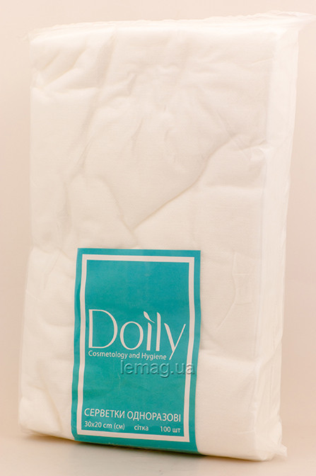 Doily Серветки 30см х 20см спанлейс, упаковка 100 шт - Сітка, фото 1