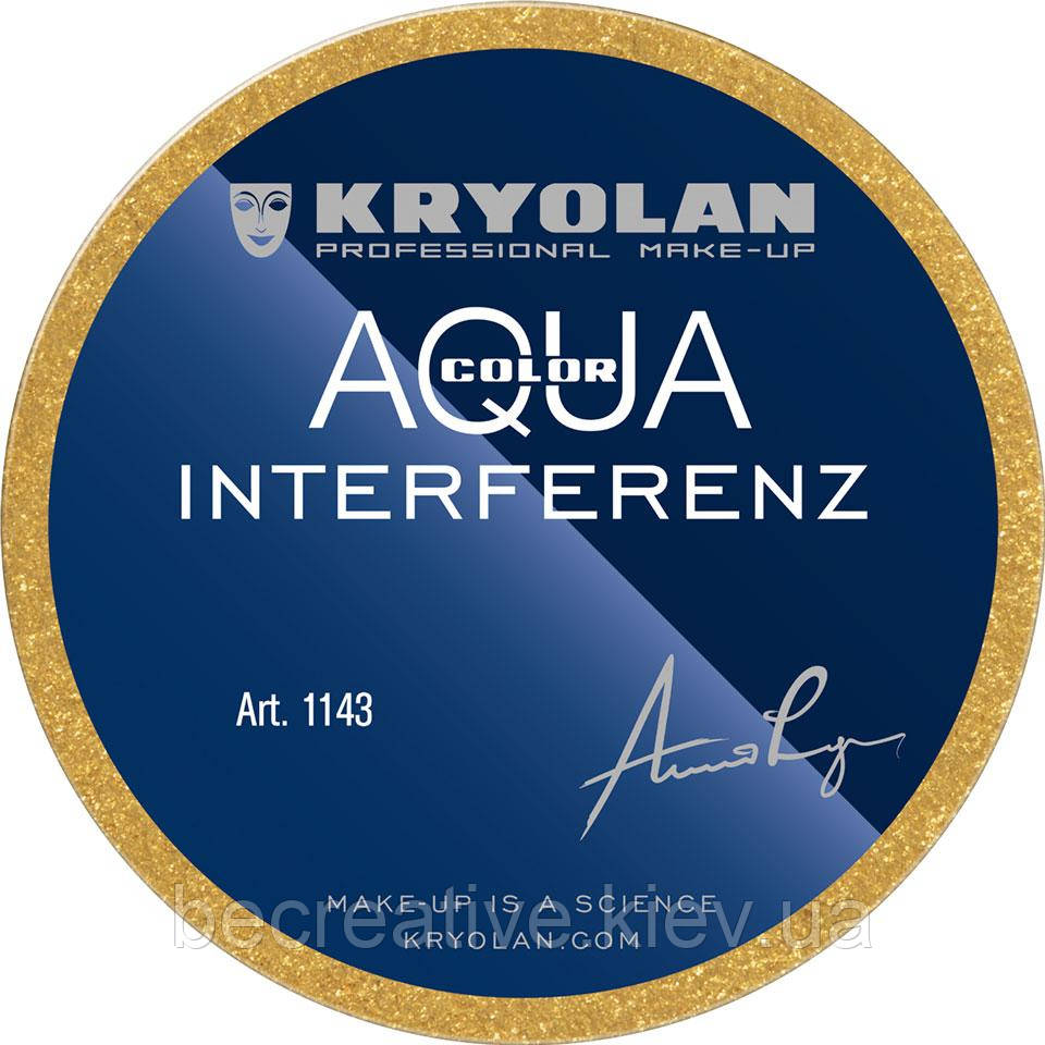 Золотий компактний аквагрим AQUACOLOR INTERFERENZ, 55 мл