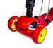 Дитячий самокат - трансформер 3 в 1 з підсвічуванням Scooter Smart Червоний, фото 3