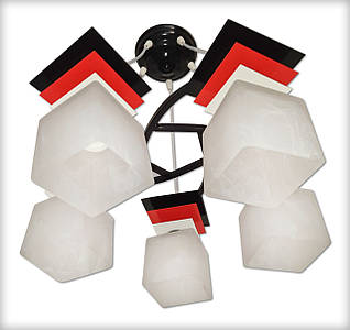 Люстра підвісна на 5 плафонів для великої кухні, дитячої, спальні Астра/5