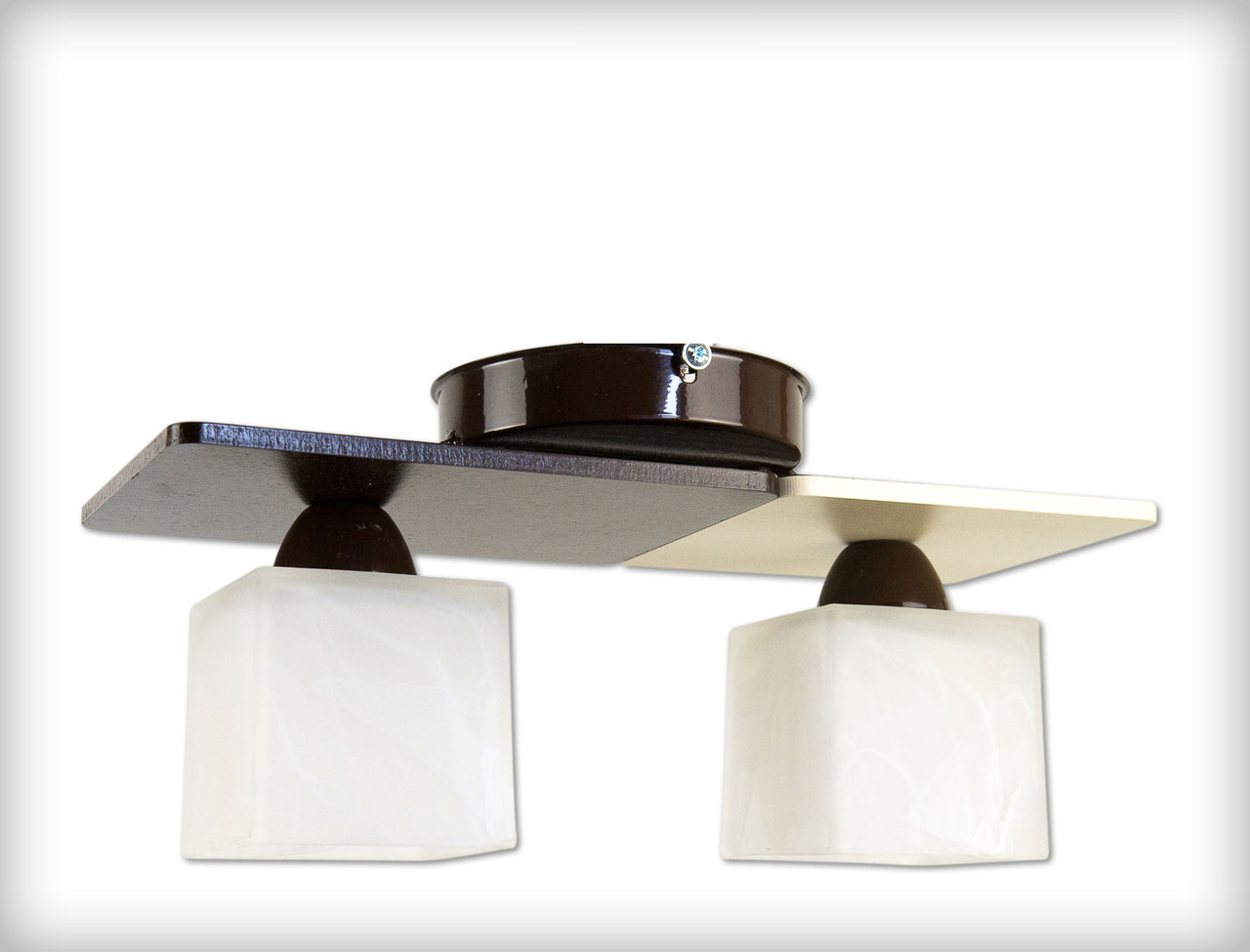 Люстра стельова для кухні, спальні, дитячої, коридора Тетріс/2 коричнево-бежева