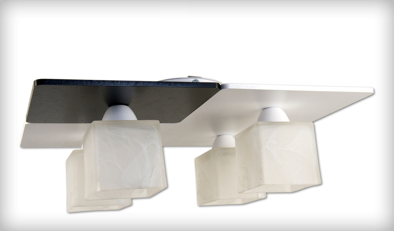 Люстра стельова для кухні, спальні, дитячої, коридора Тетріс/4 чорно-біла