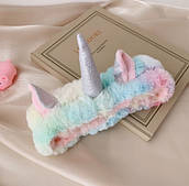 Пов'язка на голову Єдиноріг блакитно-рожева