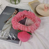 Пов'язка на голову Персик рожева