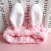 Пов'язка на голову Зайчик рожева