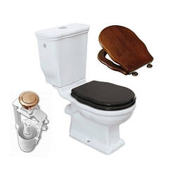 Унітаз з бачком в стилі ретро Hermitage Artceram з сидінням горіх бронза HEV004