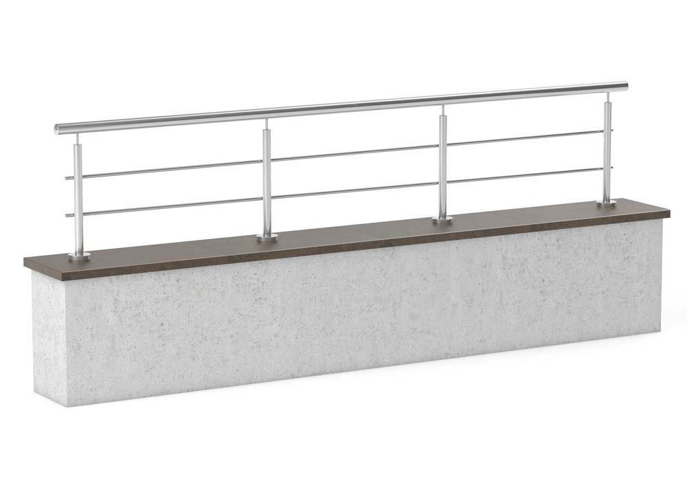 Оградження для терас із неіржавкої сталі з горизонтальним наповненням